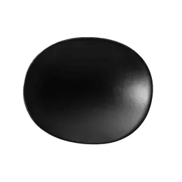 Assiette Bambou Ovale Noire, L7.7cm,l6.3cm